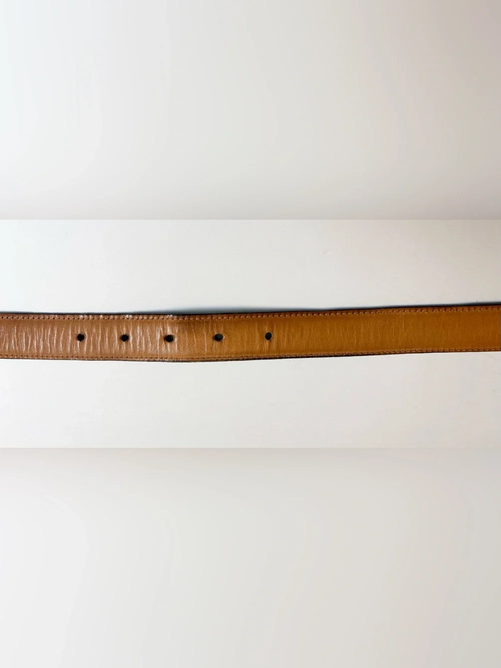 Coach Vintage 90s 8400 Navy Glove Tanned Cowhide Solid Brass Buckle Belt